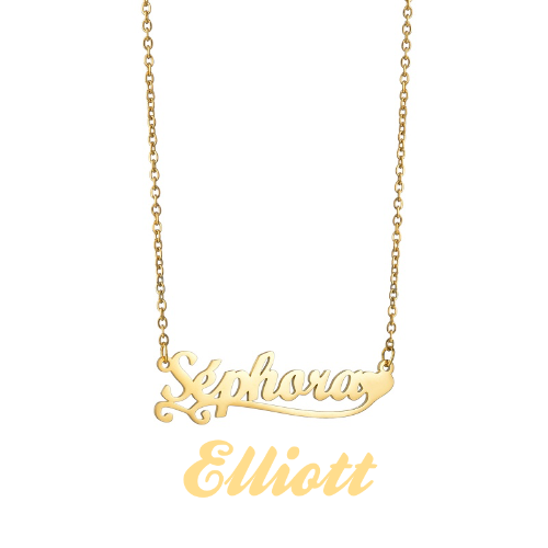 Custom Name Necklace Personalized 18K Gold Plated Nameplate Customized Jewelry Gift for Women