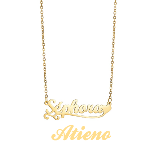 Custom Name Necklace Personalized 18K Gold Plated Nameplate Customized Jewelry Gift for Women