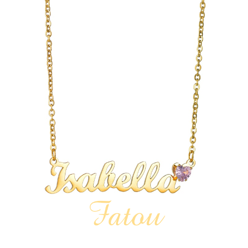 Custom Name Necklace Personalized 18K Gold Plated Nameplate Customized Jewelry Gift for Women