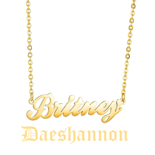 Custom Name Necklace Personalized 18K Gold Plated Nameplate Customized Jewelry Gift for Women