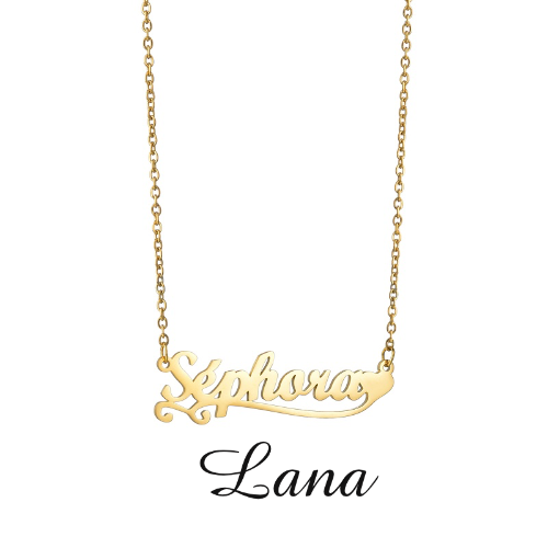 Custom Name Necklace Personalized 18K Gold Plated Nameplate Customized Jewelry Gift for Women