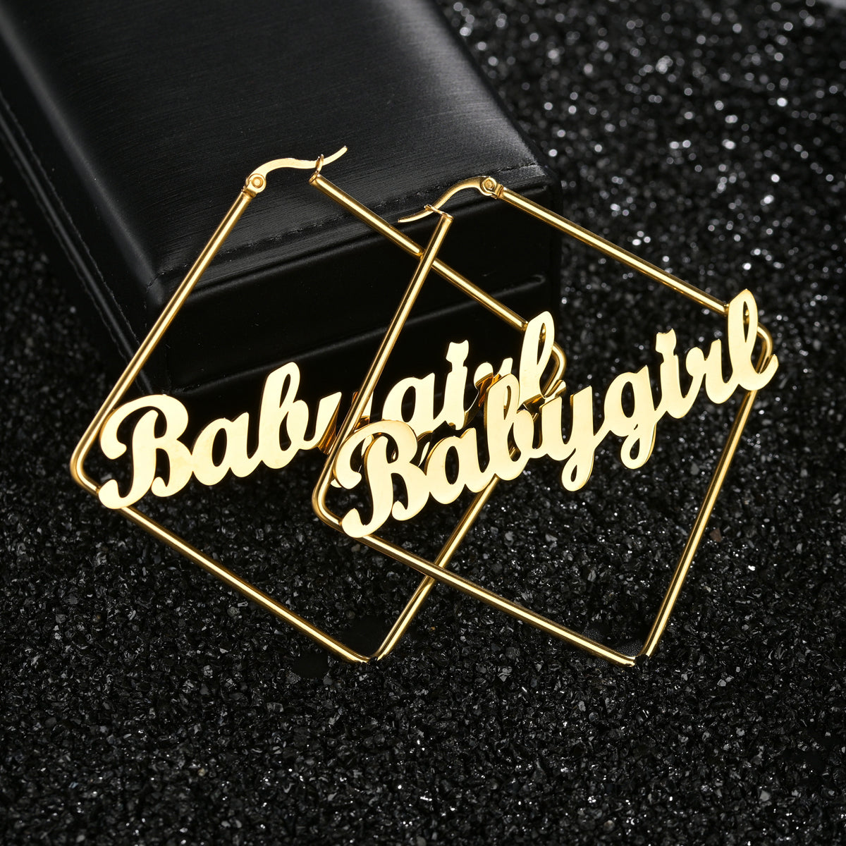 Custom Bamboo Earrings for Women Girls Name Earrings Personalized 18K Gold Plated Customized Earrings Fashion Jewelry Gifts