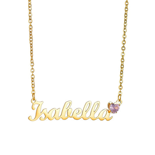 Custom Name Necklace Personalized 18K Gold Plated Nameplate Customized Jewelry Gift for Women