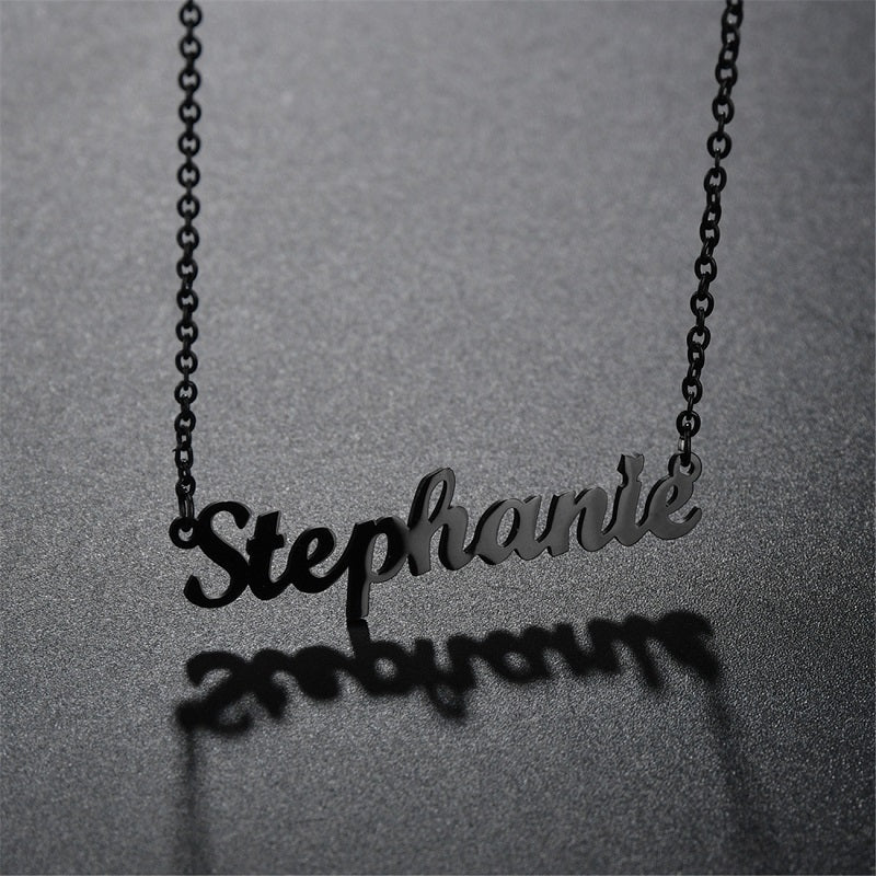 Custom Name Necklace Personalized, Customized Nameplate Necklace Dainty Jewelry Gift for Women, Men