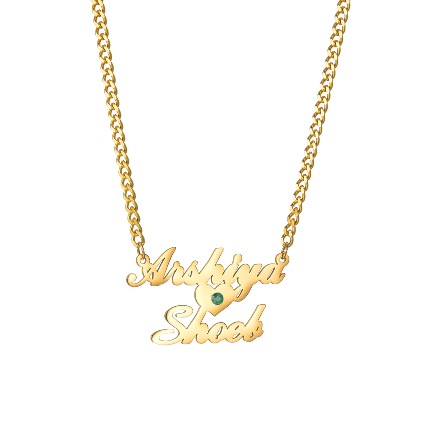 Custom Name Necklace Personalized 18K Gold Plated Nameplate Customized Jewelry Gift for Women