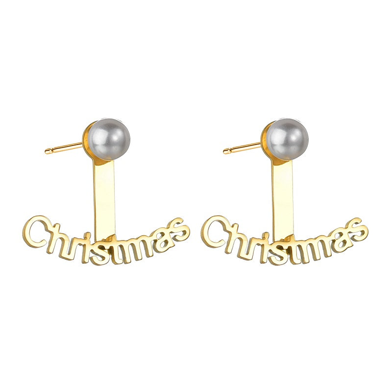 Custom Name Earrings Personalized Gift for Women, 18k Gold Plated Personalized Name Stud Earring Custom Made with Any Name