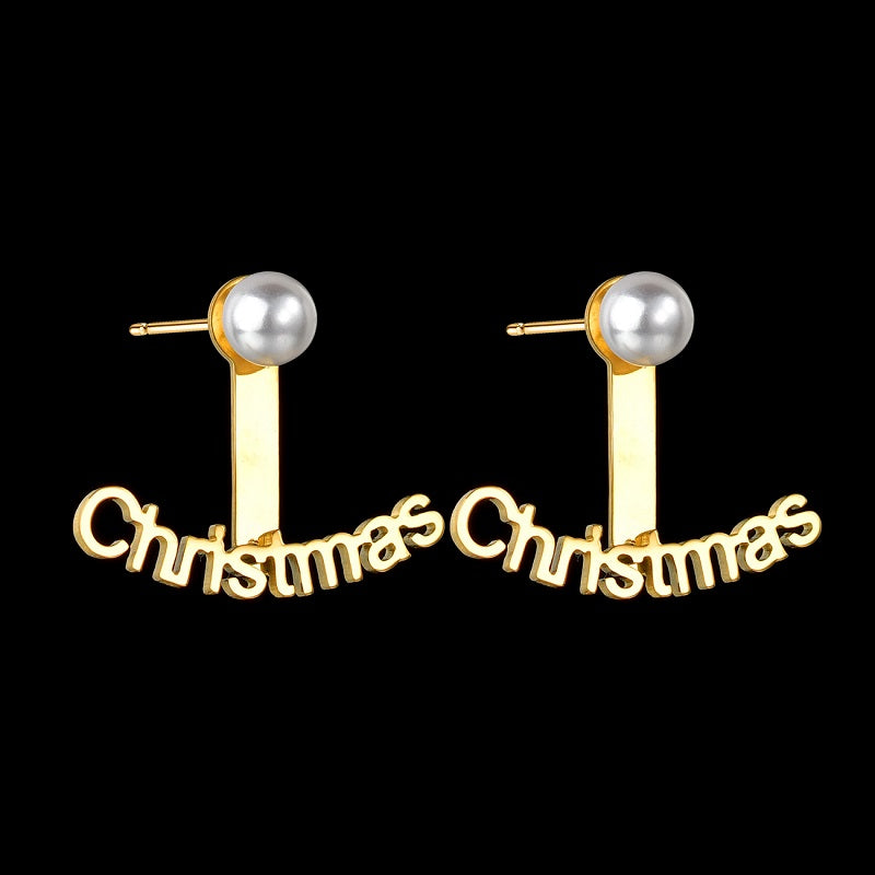 Custom Name Earrings Personalized Gift for Women, 18k Gold Plated Personalized Name Stud Earring Custom Made with Any Name