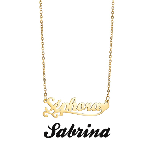 Custom Name Necklace Personalized 18K Gold Plated Nameplate Customized Jewelry Gift for Women