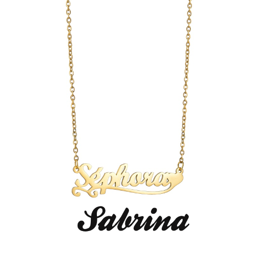 Custom Name Necklace Personalized 18K Gold Plated Nameplate Customized Jewelry Gift for Women