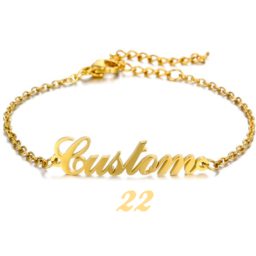 Personalized Ankle Bracelet with Name for Women 18K Real Gold Plated Custom Initial Anklets or Bracelets 6.7-10.7 Inches