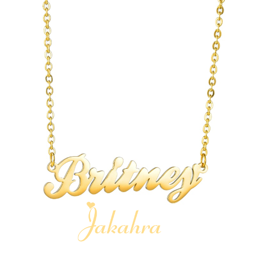 Custom Name Necklace Personalized 18K Gold Plated Nameplate Customized Jewelry Gift for Women