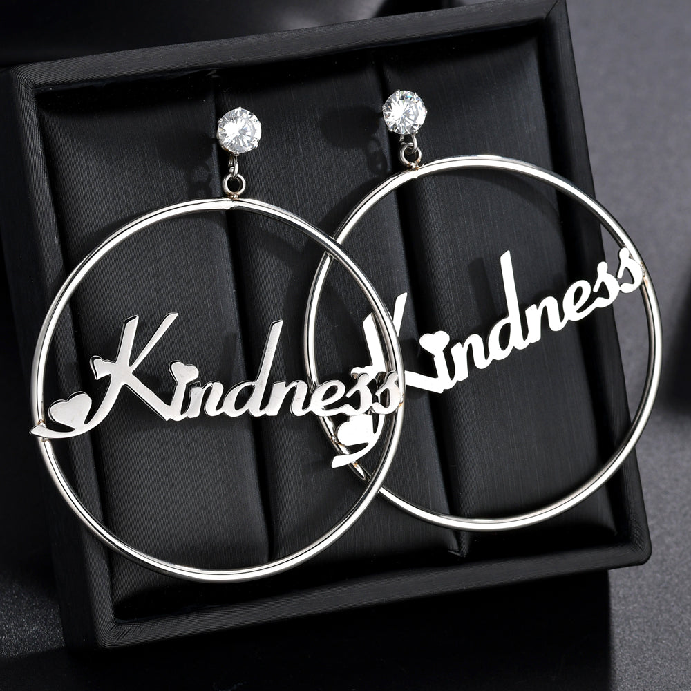 Earrings Personalized Custom Personalized Name Hoop Earrings as a Gift for Women Girls Mother's Gift