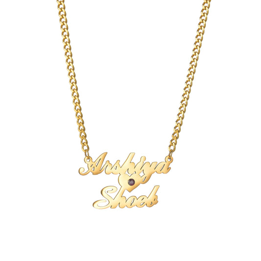 Custom Name Necklace Personalized 18K Gold Plated Nameplate Customized Jewelry Gift for Women