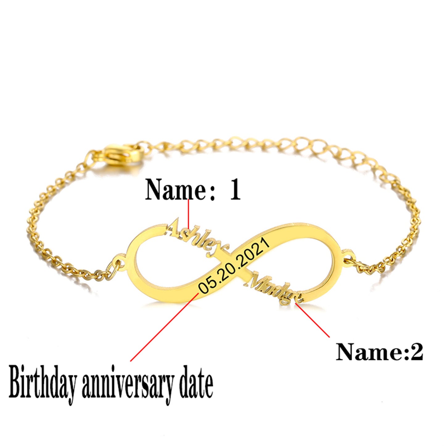 Personalized Name Bracelet or Anklet Bracelet Custom Made with Any Names for Women Girls Custom Name Charm Jewelry Gift