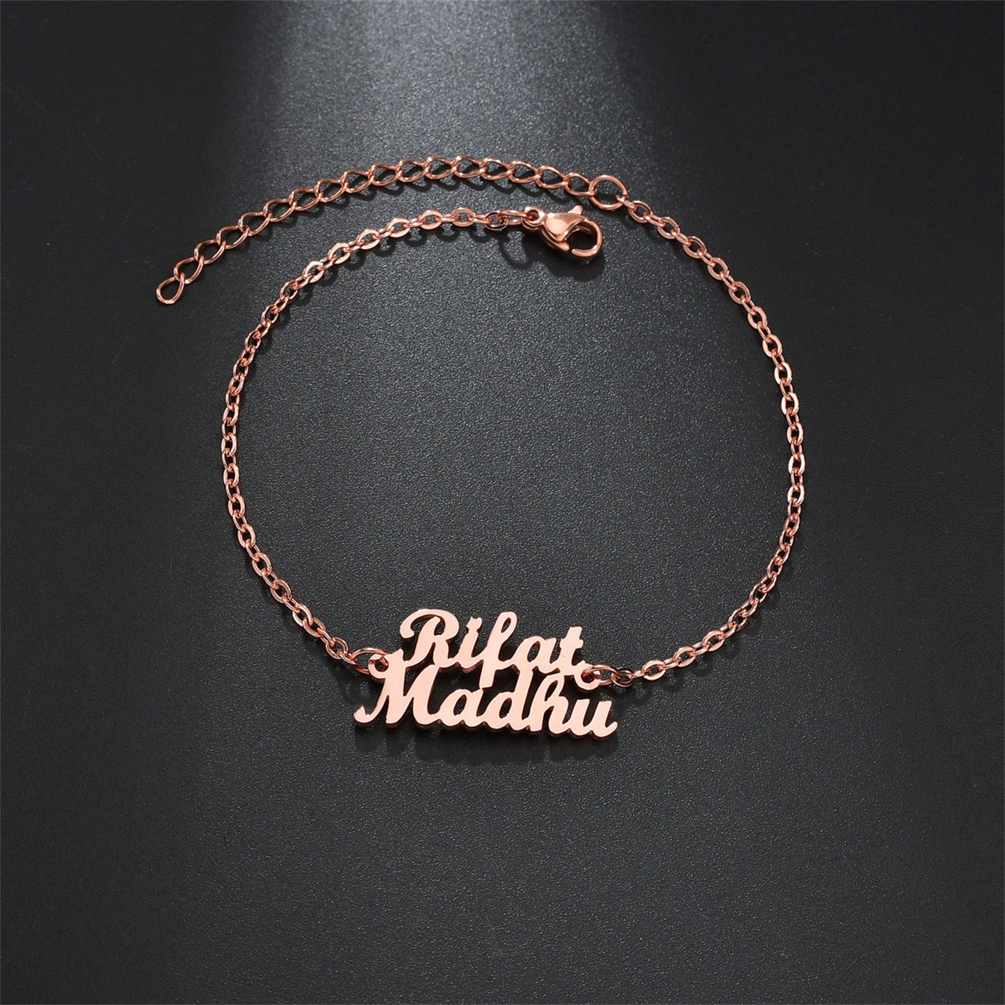 Personalized Name Bracelet or Anklet Bracelet Custom Made with Any Names for Women Girls Custom Name Charm Jewelry for Mothers Day