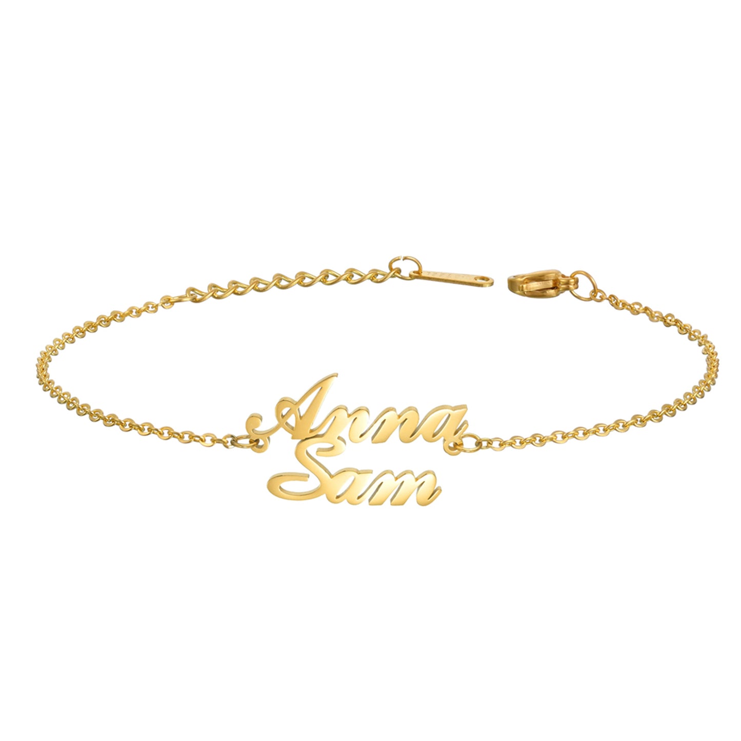 Personalized Name Bracelet or Anklet Bracelet Custom Made with Any Names for Women Girls Custom Name Charm Jewelry for Mothers Day