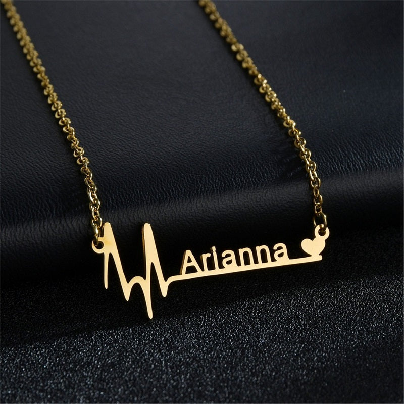 Name Necklace Personalized 18K Gold Custom Gift Plated Nameplate Customized Jewelry for Women
