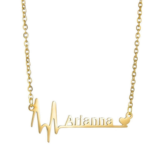 Name Necklace Personalized 18K Gold Custom Gift Plated Nameplate Customized Jewelry for Women