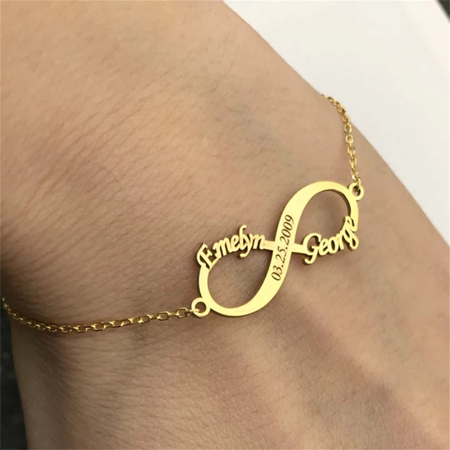 Personalized Name Bracelet or Anklet Bracelet Custom Made with Any Names for Women Girls Custom Name Charm Jewelry Gift