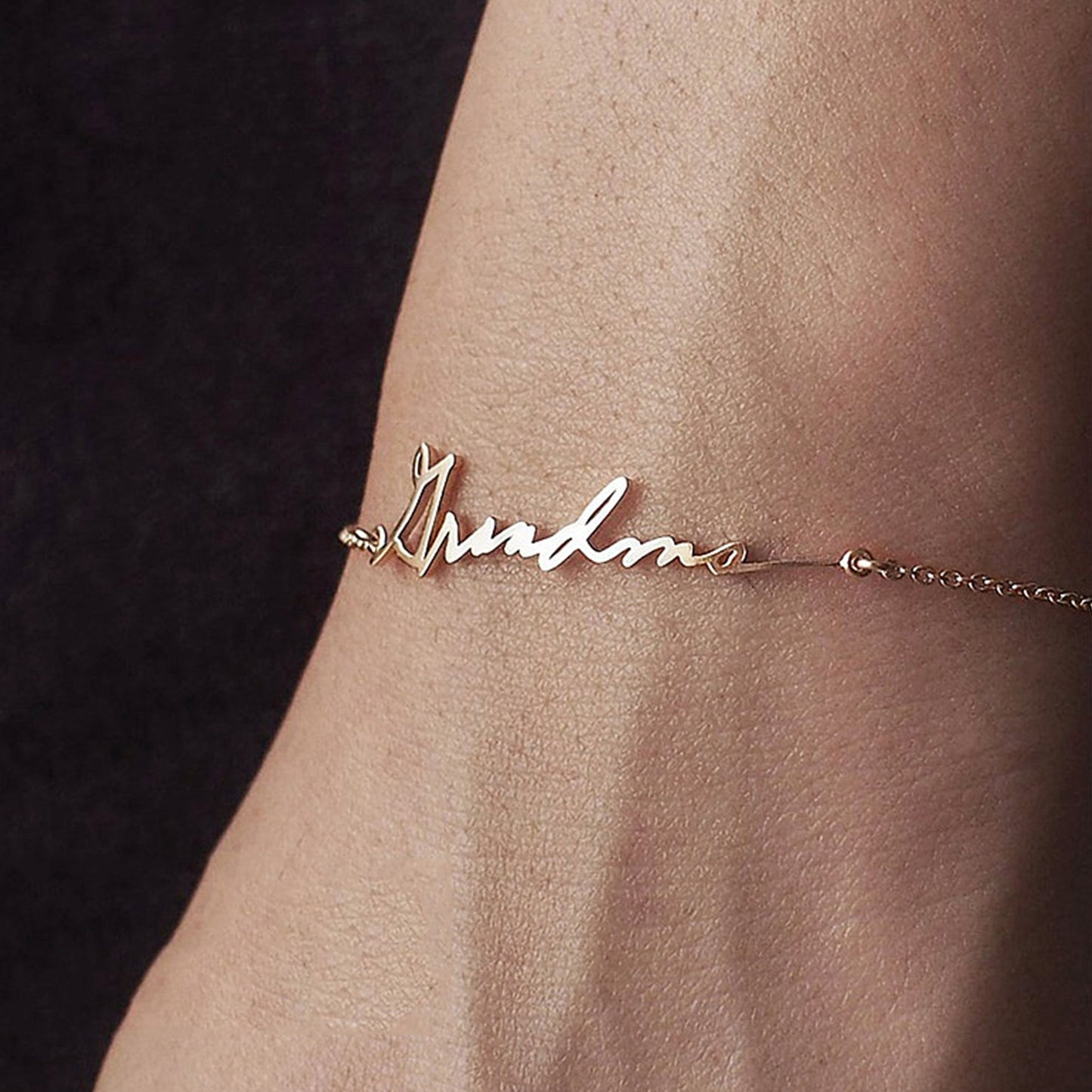 Personalized Ankle Bracelet with Name for Women 18K Real Gold Plated Custom Initial Anklets or Bracelets 6.7-10.7 Inches